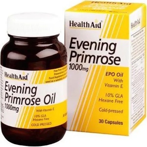 HEALTHAID Хранителна добавка масло от Вечерна иглика, Health Aid Evening Primrose Oil 1000mg 30caps