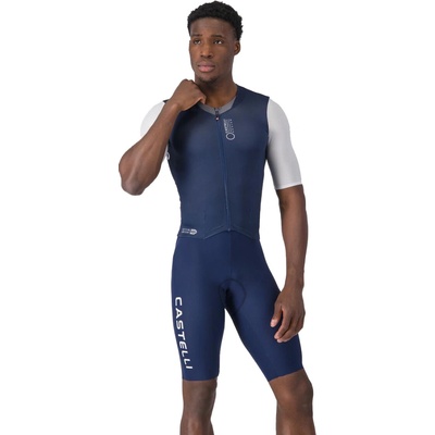 Castelli Saturday Morning skinsuit Belgian blue/ White