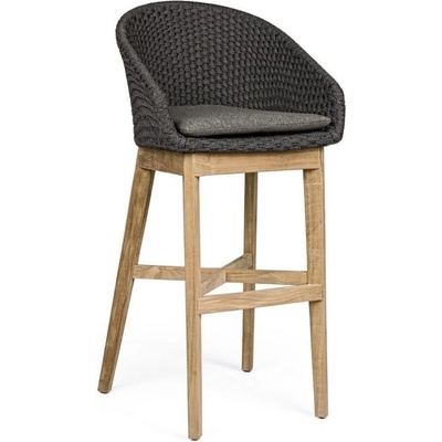 Bizzotto Бар стол coachella въглен с възглавница (0804737)