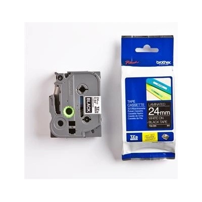 páska BROTHER TZ355 biele písmo, čierna páska Tape (24mm) (TZE355)