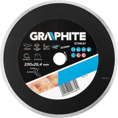 Graphite Diamantový kotúč 230 x 25,4 mm 57H647
