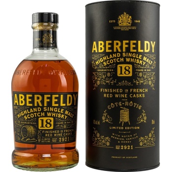 Aberfeldy 18y Finished in French Red Wine Cote Rotie 43% 0,7 l (tuba)