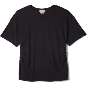 Brixton Дамска тениска Brixton Women's Carefree Organic Garment Dyed Cinch Tee T-shirt - Black (916-5601-0113)