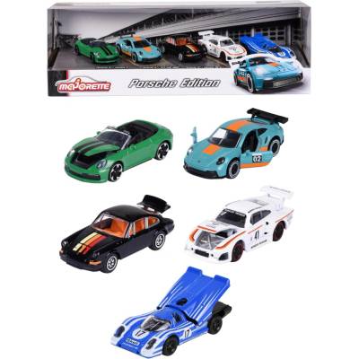Majorette Sada autíček na hraní, 5dílná Porsche