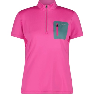 CMP Дамска фланелка с къс ръкав за колоездене CMP Women's Breast Pocket T-Shirt Free Bike Cycling jersey - Magenta - размер 34 (EU) (156-2464-1011)