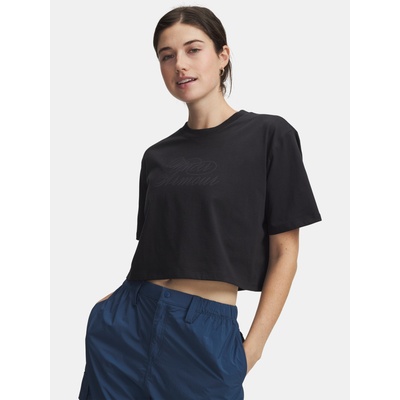 Under Armour Дамска тениска Under Armour UA W SCRIPTHEART CROP SS Under Armour | Cheren | ЖЕНИ | XL