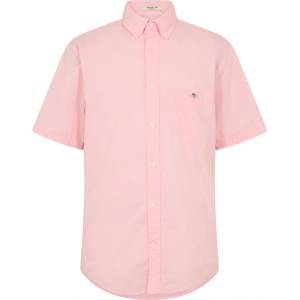 Gant Риза с къс ръкав Gant Men's Classic Poplin Short Sleeve Shirt - Washed Pink 666