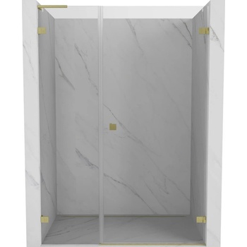 Mexen Lunar-B L душ врати панти десни 140 см, прозрачен, златист мат - 832SL-140-050-55-00-P (832SL-140-050-55-00-P)