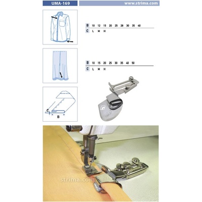 Texi Zakladač s podvinutím pro šicí stroje UMA-169 20 M