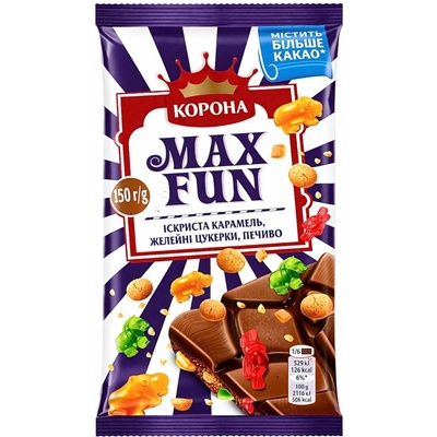 Korona Mléčná Maxfun s marmeládou 150 g