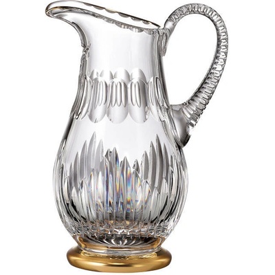 Bohemia Crystal ručně broušený džbán Prisma Line Gold 1300ml