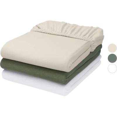 LIVARNO Žerzejové napínací prostěradlo s podílem lnu 180-200x200