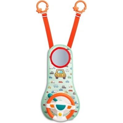 Toyz závesná edukačná hračka s volantom zelená oranžová