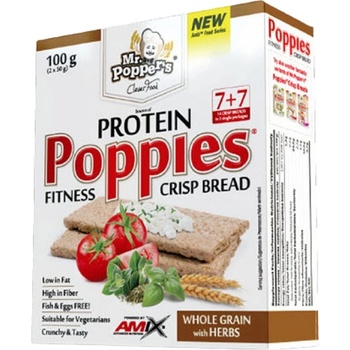 Image 1 of AMIX Poppies Crisp Bread [100 грама] Пълнозърнест с билки
