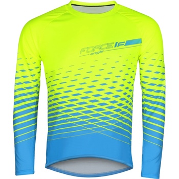 Force MTB ANGLE dlhý rukáv fluo-modrý