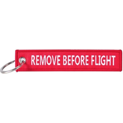 Přívěsek na klíče Remove Before Flight červený