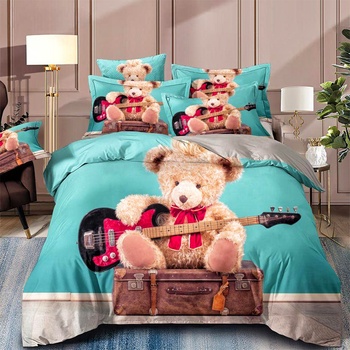 EmonaMall Двулицево спално бельо 3D EmonaMall, 6 части (реално изображение) - Модел S19022 (S19022-1600c4)