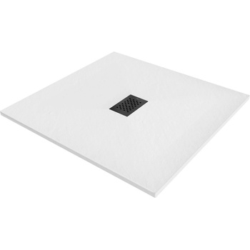 Mexen Hugo Правоъгълeн поддушник SMC 100 x 100 cm, бял, черна капачка - 42101010-B (42101010-B)