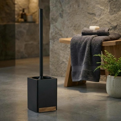 Kela WC sada Cube polyresin černá