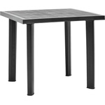 vidaXL Градинска маса, антрацит, 80x75x72 см, пластмаса (48804)
