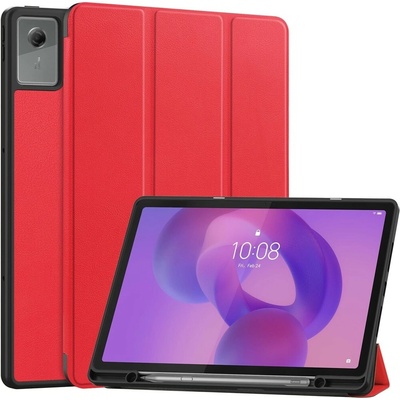 Vsetkonamobil 126984 LEATHER Zaklápací kryt pre Lenovo Idea Tab Plus červený