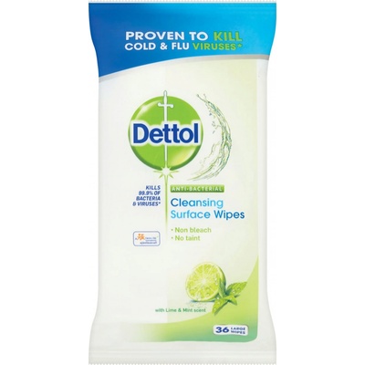 Dettol Limetka a mäta antibakteriálne obrúsky na povrchy 36 ks