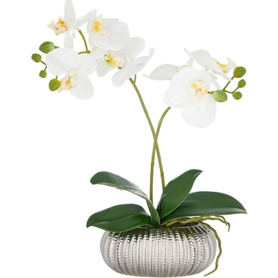 Gasper Umělá orchidej Phalaenopsis, 38 cm, bílá