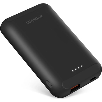 Wesdar Портативна батерия Wesdar - S293, 5000 mAh, Qi, черна (S293-BLACK)