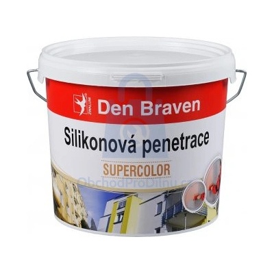 Penetrace silikonová pod dekorativní omítkoviny, Den Braven 5 kg, bílá, 0,15 - 0,25 kg/m2, balení 1 ks