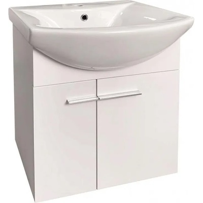 Inter Ceramic Конзолен шкаф за баня ICP 5543/60, PVC, бял, с умивалник, 55x42, 5x60см (5543/60)