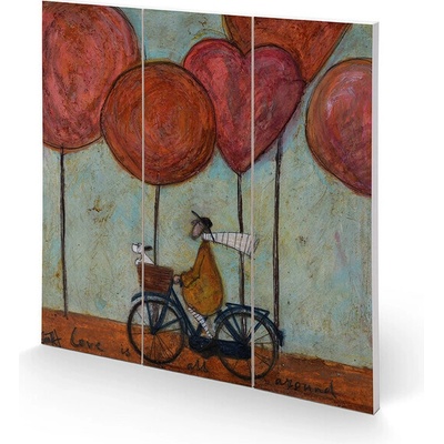 Obraz na dreve Sam Toft - Love Is All Around, 30 × 30 cm