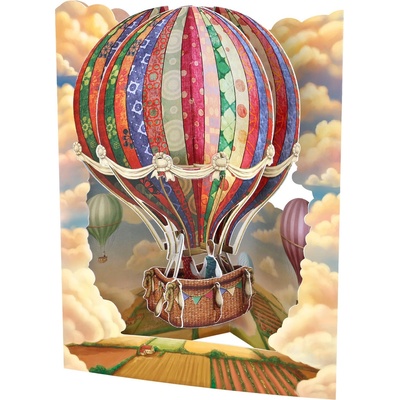 Santoro 3D картичка Santoro Swing - Hot Air Baloon (SC137)