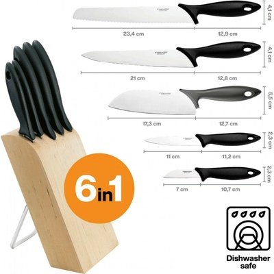FISKARS Blok s piatimi nožmi Essential | 1023782