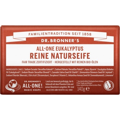 Dr Bronner's tuhé univerzálne bio mydlo All-One Eukalyptus 140 g