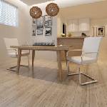 vidaXL Конзолни трапезни столове, 2 бр, бели, изкуствена кожа (240994)