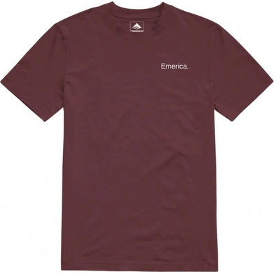 Emerica pánské tričko Lockup Burgundy červená
