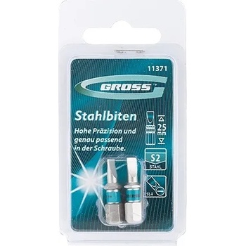 Image 1 of GROSS КОМПЛЕКТ БИТОВЕ sl 4.0х25мм СТОМАНА s2 11371 2бр (11371)