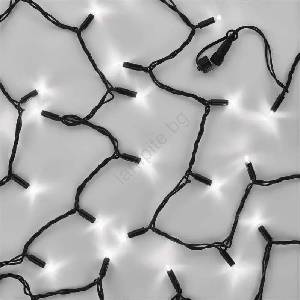 EMOS Свързваема гирлянда 100xLED/10m IP44, студено бяло, черна (EMS1528)