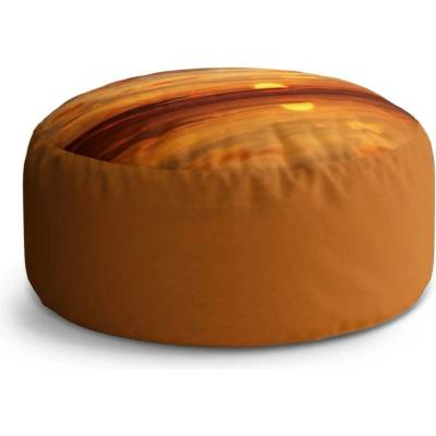 Sablio Taburet Circle Oranžové slunce: 38x48 cm