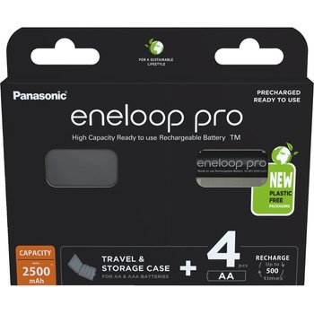 Panasonic Eneloop Pro AA 2500mAh 4ks + CASE 3HCDEC4BE