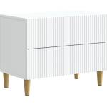 vidaXL Нощен шкаф Бяло 62 x 34, 5 x 48 см Инженерна дървесина (894545)