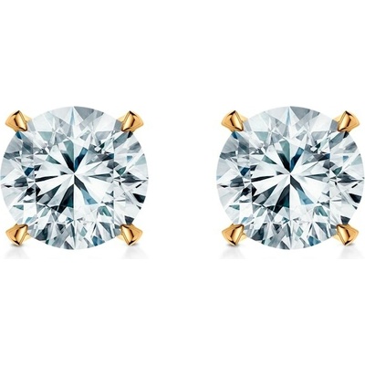 SAVICKI Náušnice Share Your Love: žlté zlato, laboratórne diamanty SYL-K-BR-150-LAB-Z
