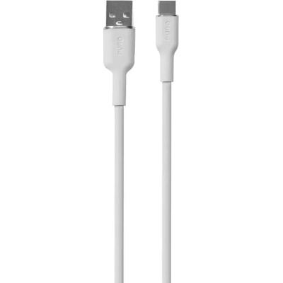 Puro elektrik Puro Soft USB-A - USB-C кабел 1, 5 м - бял (PUUSBCICONWHI)