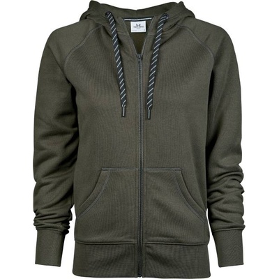 TEE JAYS TJ5436 / Дамски суичър с цип - тъмнозелен L (185436za203)