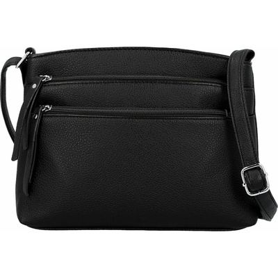 Stylová dámská koženková crossbody kabelka Lumi černá