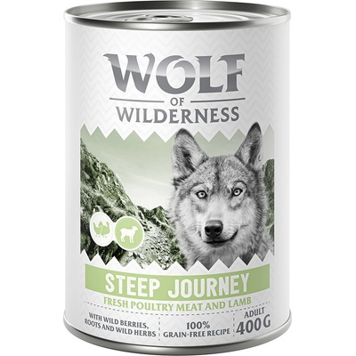 Wolf of Wilderness Adult Expedition Steep Journey hydina s jahňacím 6 x 400 g