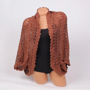 Image 1 of Плетено болеро в кафяв цвят