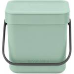 Brabantia Кош за разделно събиране на боклук Brabantia Sort&Go 1005520, 3 л, Дръжка, Възможност за стенен монтаж, Светлозелен (1005520)