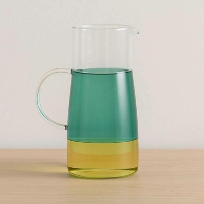 Hübsch – skleněný džbán Lemonade, 1300 ml, ručně foukaný