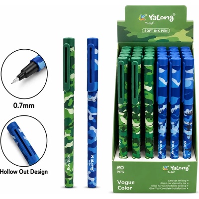 Химикал YaLong Soft Ink Pen 0.7 мм, камуфлажен дизайн